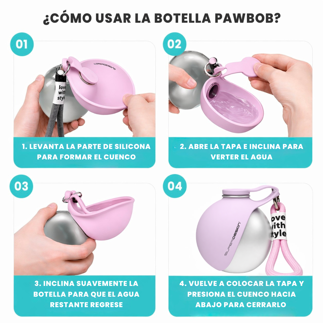 PawBob™ - Botella Portátil Para Perros